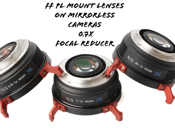 KIPON、光学系を搭載したPLレンズ用フォーカルレデューサー3モデル発売