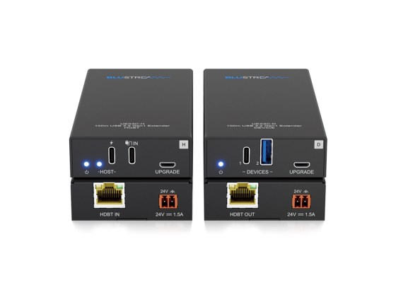 Blustream、エクステンダー「UEX3C-KIT」発売。LANケーブル1本でUSB 3.2 Gen1を最大70m延長、PoC給電にも対応