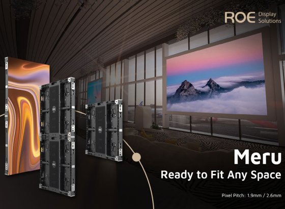 ROE Visual、7,680Hzの高リフレッシュレートを実現した常設用LED「Meru」発表。工具不要でダウンタイムを削減