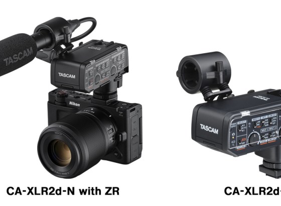 TASCAM、ニコンZRのデジタルアクセサリーシューに直結できるXLRアダプター「CA-XLR2d-N」を近日発売。デジタル音声伝送に対応