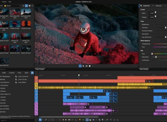 VEGAS Creative Software、「VEGAS Pro 23」提供開始。「VEGAS Core Engine」でGPUカラーグレーディングとスムーズなタイムライン再生を実現