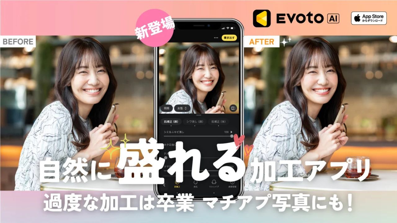 Truesight Japan、AIレタッチソフト「Evoto AI」iPhone版をリリース
