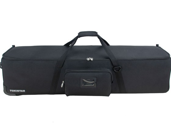 TOKISTAR、照明機材用ローラー付きキャリーケース発売。悪路対応のハンドル付き、仕切りとベルトで機材を保護