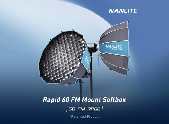 NANLITE、ワンタッチ式ソフトボックス「Rapid 60」発売。パラボリック型で円形に近いキャッチライトに