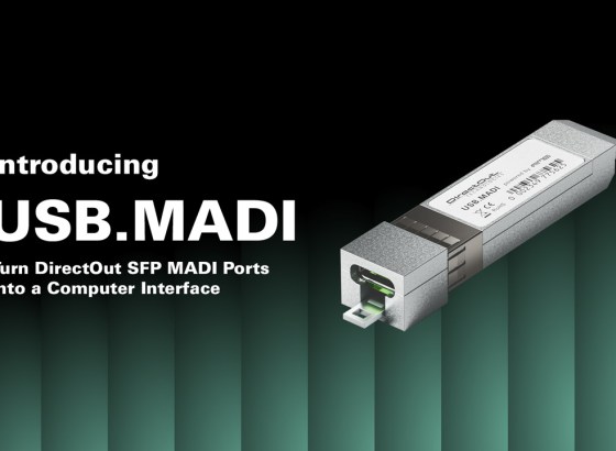 DirectOut、RME共同開発のSFP型USBオーディオインターフェース「USB.MADI」発表。最大64ch入出力