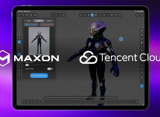 Maxon、Cinema 4DにAIエンジン「HY 3D」統合でとTencent Cloudと提携。3D制作の初期工程を加速