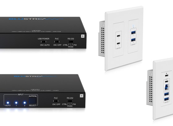 Blustream、60W PD給電やホスト自動切替を備えたUSB 3.2 Gen1エクステンダー発売。LANケーブル1本で最大70m延長