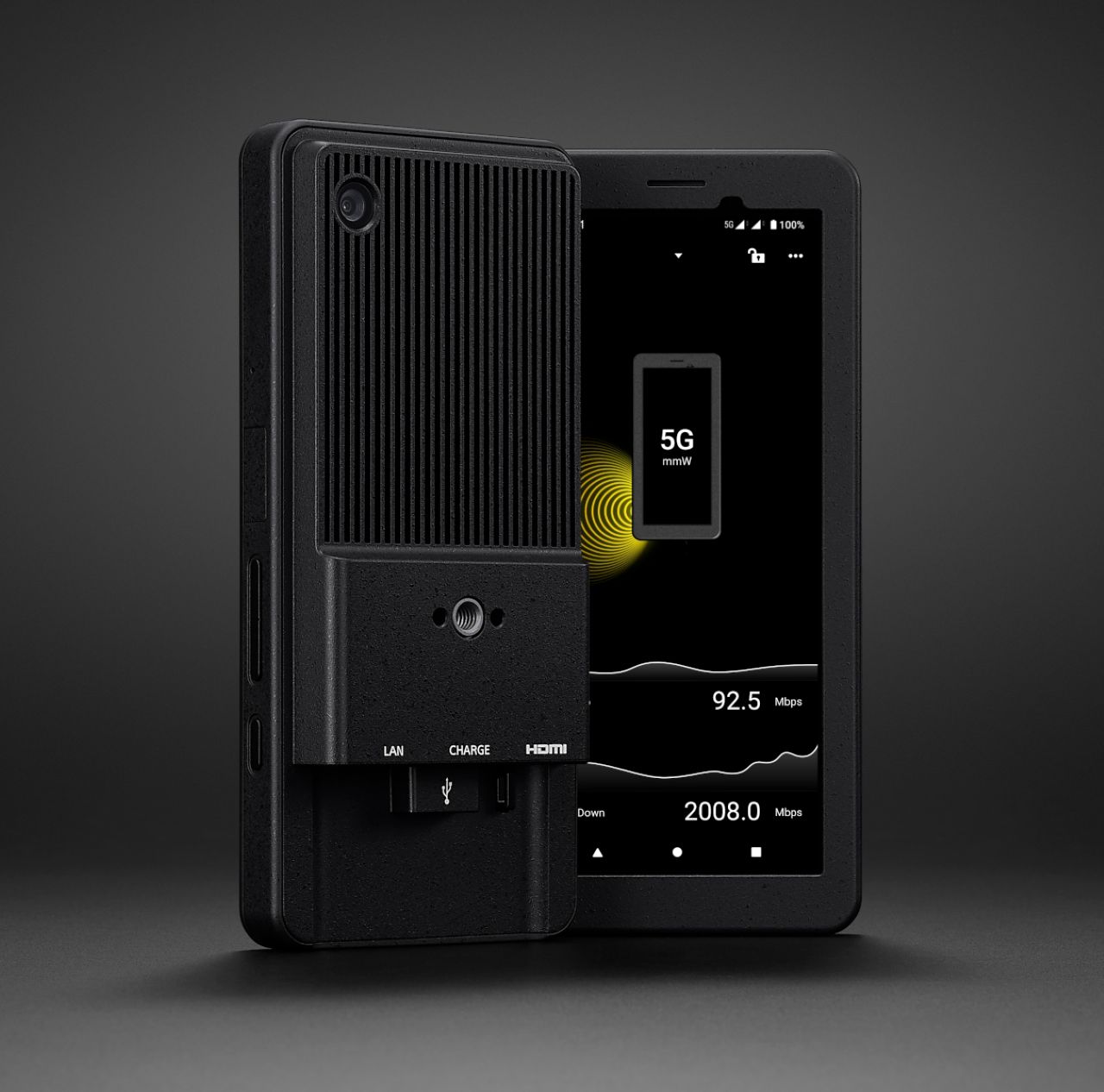 ソニーPDT-FP1をカメラに接続したイメージ