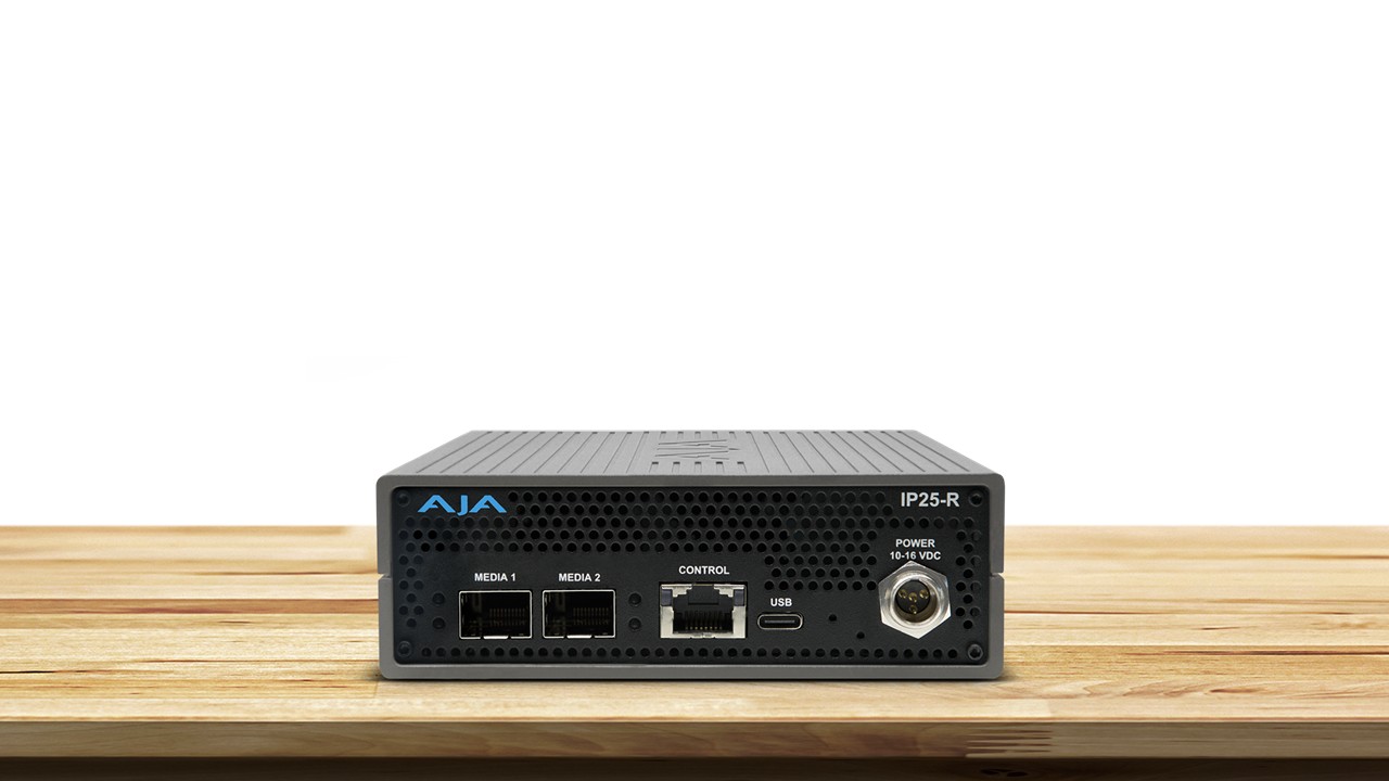 AJA IP25-R v2.0の背面接続ポート