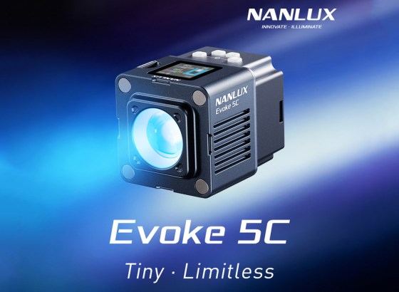 NANLUX、IP67防水の小型プロ用スポットライト「Evoke 5C」発表。高度な調光機能とNebula C8カラーエンジン搭載 [NAB2026]