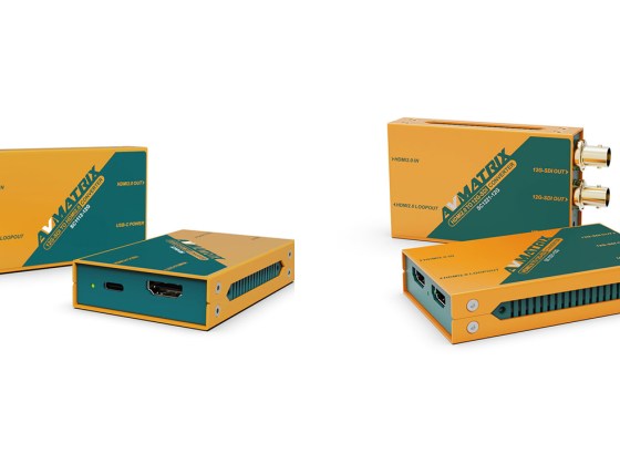 エーディテクノ、AVMATRIX製12G-SDIコンバーター2種を発売。4K60対応、超低遅延のダイレクトコンバージョン方式を採用