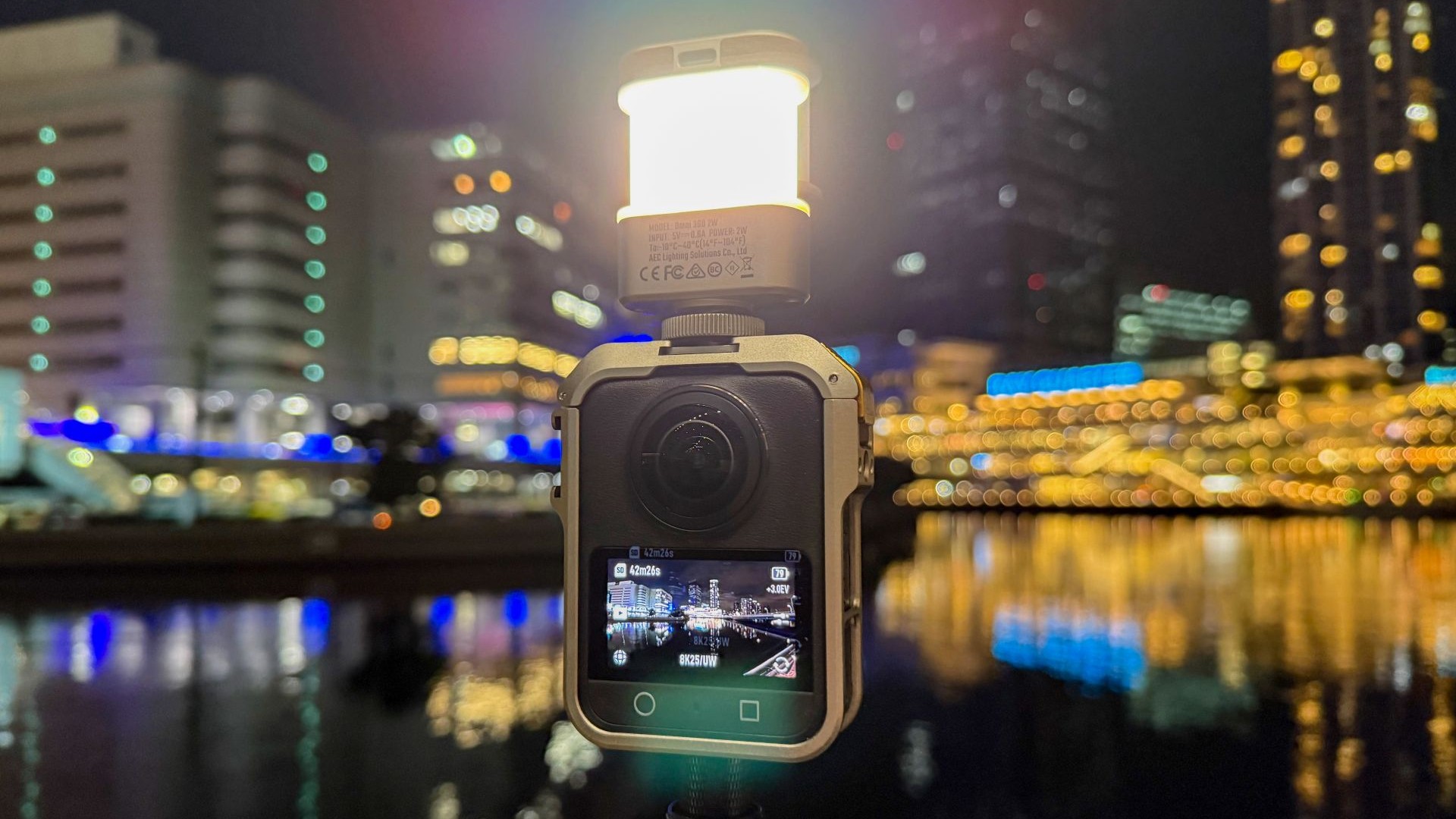 Harlowe Omni 360 2WをInsta360 X5に装着した状態