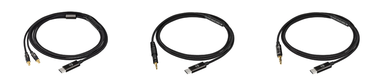 USB Type-C接続に対応したヘッドホン用着脱ケーブル3機種