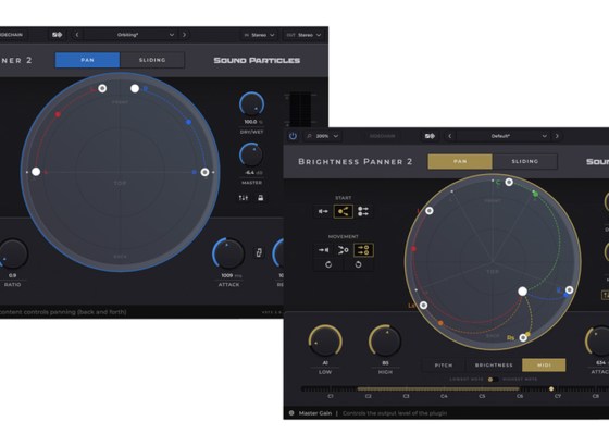 SOUND PARTICLES、「Energy Panner 2」「Brightness Panner 2」発売。音声特性に応じてパンニングを自動制御